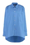 Bottega Veneta Light Blue Cotton Blend Oversize Shirt