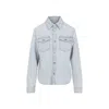 Bottega Veneta Womens Extra Bleached Denim Jacket Light Blue In Blue