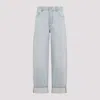 Bottega Veneta Women Vintage Indigo Turned Up Jeans In Blue