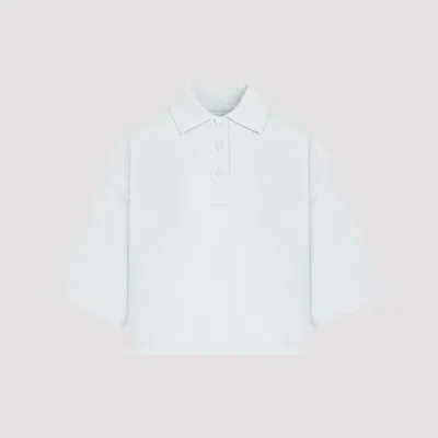 BOTTEGA VENETA LIGHT BLUE COTTON POLO