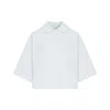 Bottega Veneta Cropped Short-sleeved Polo T-shirt In Red