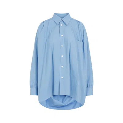 BOTTEGA VENETA BOTTEGA VENETA LIGHT BLUE COTTON SHIRT