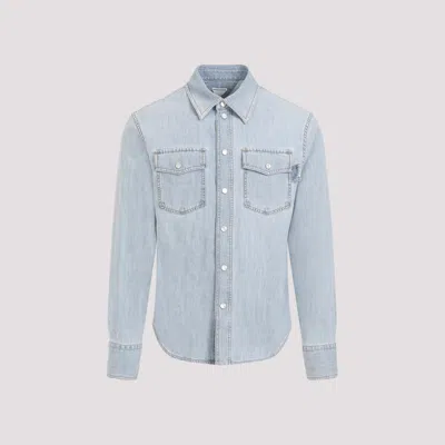 BOTTEGA VENETA LIGHT BLUE DENIM SHIRT