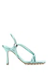 Bottega Veneta Light Blue Leather Stretch Sandals With 9 Cm Heel In 3027