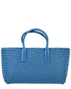 Bottega Veneta Light Blue Sheep Leather Small Cabat Tote (authentic Pre-loved)