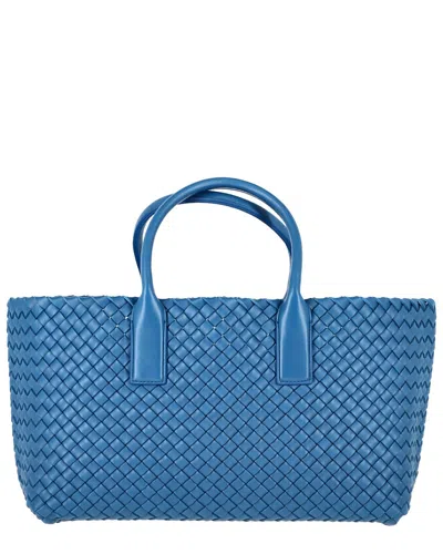 Bottega Veneta Light Blue Sheep Leather Small Cabat Tote (authentic Pre-loved)