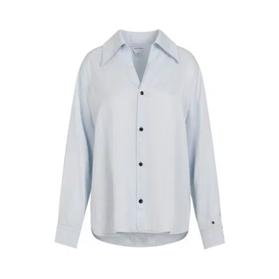 Bottega Veneta Light Blue Twill Viscose Shirt
