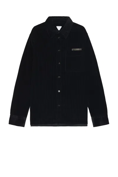 Bottega Veneta Cotton Corduroy Shirt In Blue