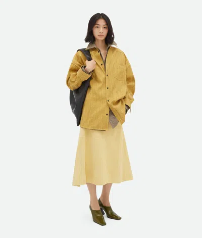 Bottega Veneta Light Cotton Frise Shirt In Mimosa/black