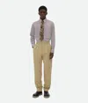 Bottega Veneta Light Cotton Twill Trousers In Flint