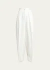Bottega Veneta Loose-fitting Trousers In Milk White