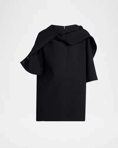 BOTTEGA VENETA LIGHT DOUBLE WOOL CREPE TOP