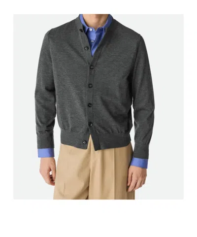 Bottega Veneta Light Fine Cashmere Cardigan In Gray Mixed Color