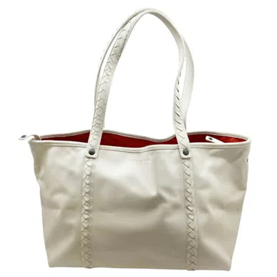 Pre-owned Bottega Veneta Light Gray Orange Leather Handbag Tote Bag ()
