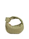 Bottega Veneta Small Hop Leather Shoulder Bag In Light Green