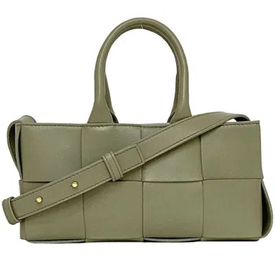 Pre-owned Bottega Veneta Light Green Leather Handbag Shoulder Bag ()