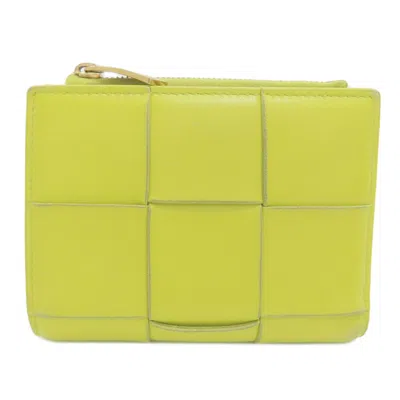 Pre-owned Bottega Veneta Light Green Leather Wallet (bi-fold) ()