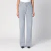 Bottega Veneta Light Grey Denim Flared Jeans In Grey
