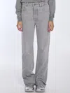Bottega Veneta Light Grey Flared Jeans In Grey