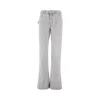 Bottega Veneta Light Grey Washed Flared Denim Jeans In Grey