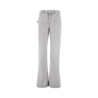 BOTTEGA VENETA LIGHT GREY FLARED JEANS