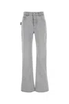 Bottega Veneta Light Grey Washed Denim Flared Jeans