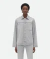 Shop Bottega Veneta Jeansjacke In Hellgrauer Waschung In Light Grey