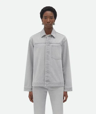 Bottega Veneta Light Grey Washed Denim Jacket