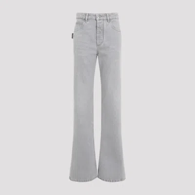 Bottega Veneta Light Grey Washed Flared Denim Jeans
