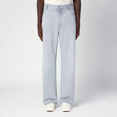 BOTTEGA VENETA LIGHT GREY WIDE LEG JEANS