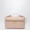 Bottega Veneta Intrecciato Leather Convertible Vanity Case In Pink