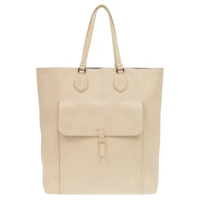 Pre-owned Bottega Veneta Light Pink Leather Tote Bag ()