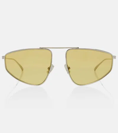 Bottega Veneta Classic Sonnenbrille In Pilotenform In Yellow