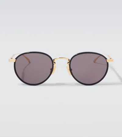 Bottega Veneta Light Ribbon Round Sunglasses In Gold