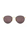 Bottega Veneta Light Ribbon Sunglasses In Gold & Grey