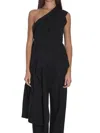 Bottega Veneta Womens Black One-shoulder Asymmetrical Ruched Stretch-woven Top In Black