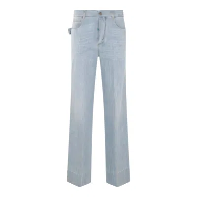 Bottega Veneta Light Wash Denim Pants With Classic Five-pocket Design In Blue