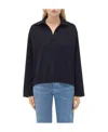 Shop Bottega Veneta Light Wool Polo In Black