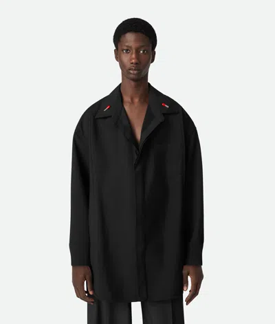 Bottega Veneta Hemd Aus Leichter Wolle In Black
