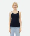 Bottega Veneta Light Wool Slim Tank Top In Blue