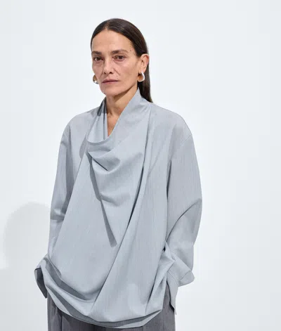 Bottega Veneta Light Wool Toile Blouse In Multi