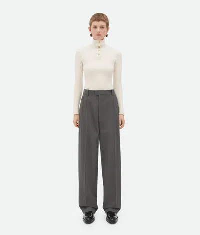 Bottega Veneta Light Wool Trousers In Gray