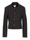 Bottega Veneta Women Cotton And Viscose Blazer With Knots Detail In Black