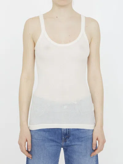 Bottega Veneta Lightweight Cotton Top In Beige