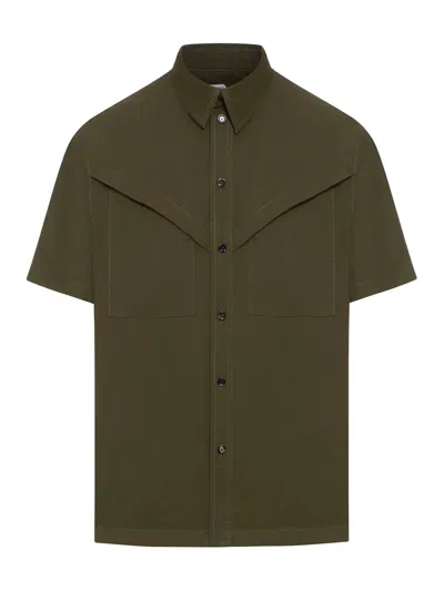 Bottega Veneta Lightweight Cotton Twill Shirt In Green