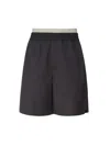 Bottega Veneta Lightweight Cotton Twill Shorts In Grey