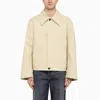 Bottega Veneta Lightweight Ecru Canvas Jacket In Beige