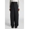 Bottega Veneta Wide Leg Cotton Trousers With Belt Loops In Blue