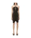 Bottega Veneta Lightweight Viscose Neck Knitted Dress In Black