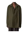 Bottega Veneta Hemd Aus Leichter Wolle In Dark Forest